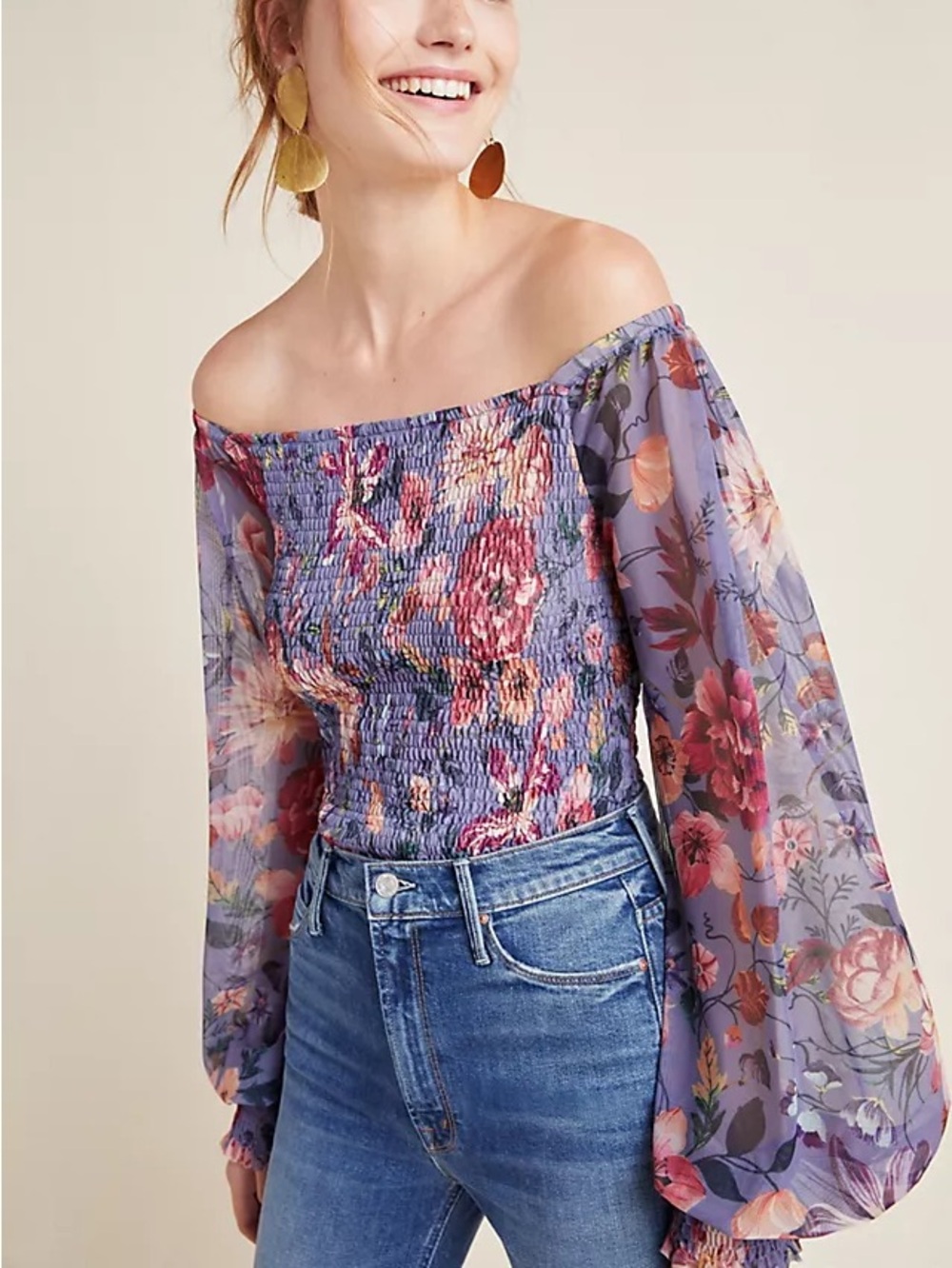 Anthropologie Rouen Floral Blouse